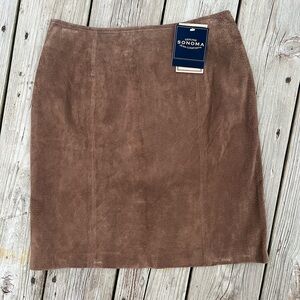 New Sonoma suede leather womens size 6 skirt